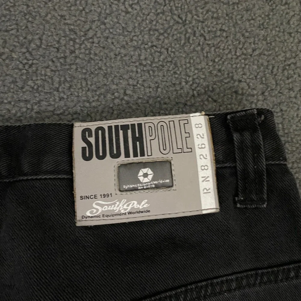 Vintage Y2K SouthPole Jeans FITS 32x30 Black Baggy Relaxed Skater Silver Tab